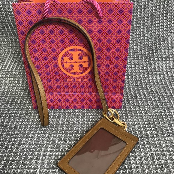 Tory Burch Monogram Lanyard ID Credit Card Holder - Picture 4 of 7